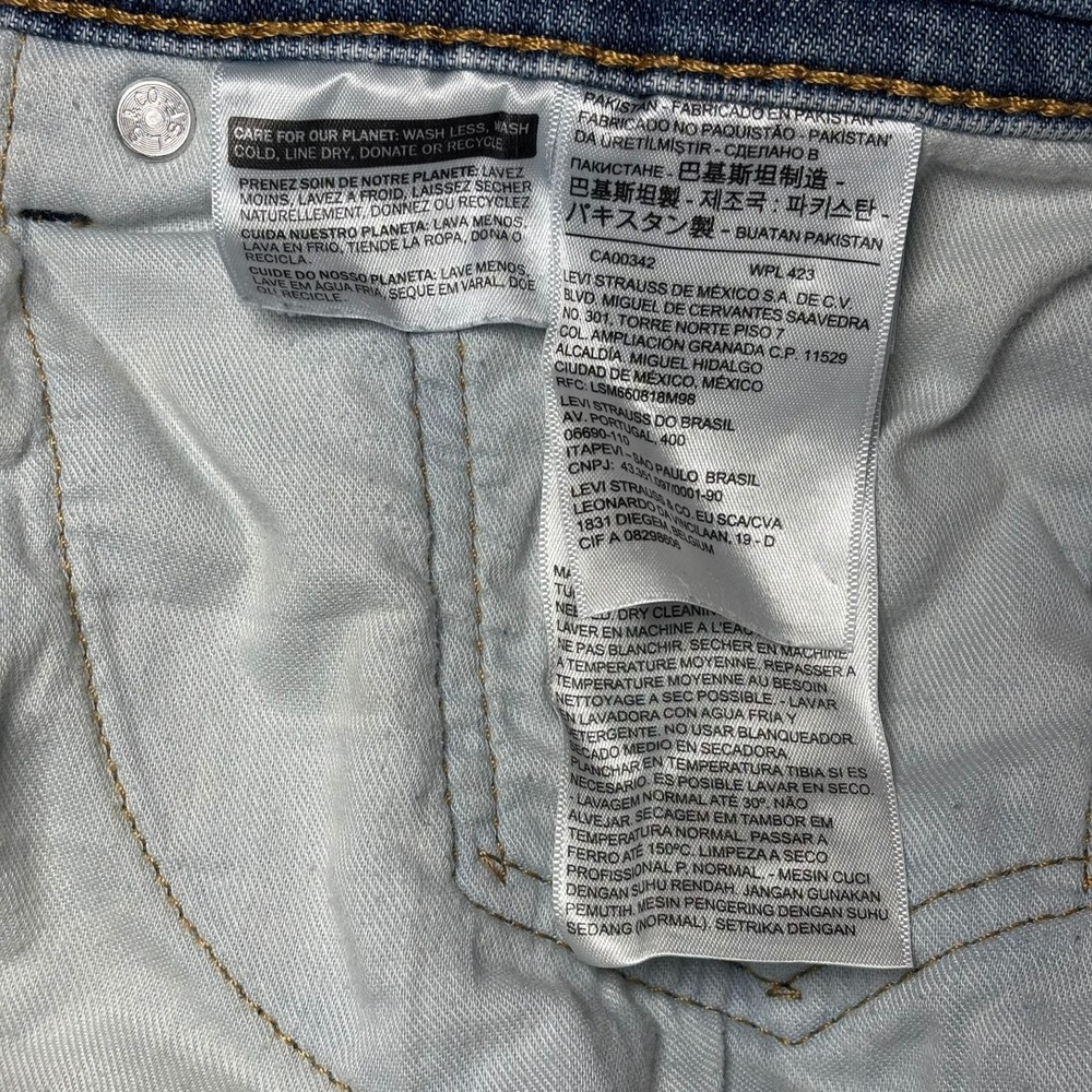 Levi's 505 Regular Fit Jeans Mens 38x30 Blue Straight Leg Denim Pants - Picture 4 of 8